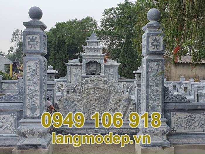 Mẫu cột đá khu lăng mộ đẹp