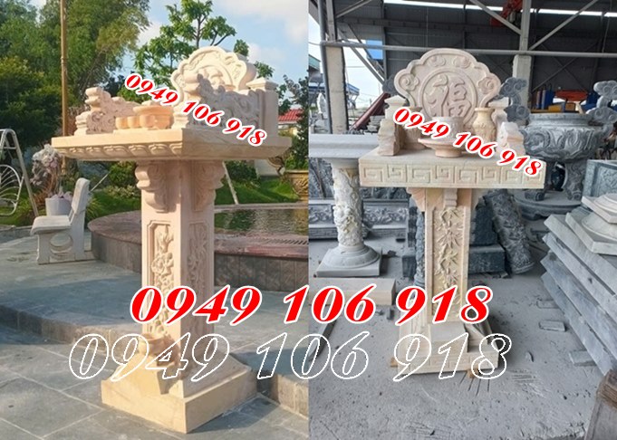 Bàn thờ thiên 2 tầng mẫu bàn thờ đá 2 ban thờ ngoài trời 04 Bàn thờ thiên 2 tầng mẫu bàn thờ đá 2 ban thờ ngoài trời 04