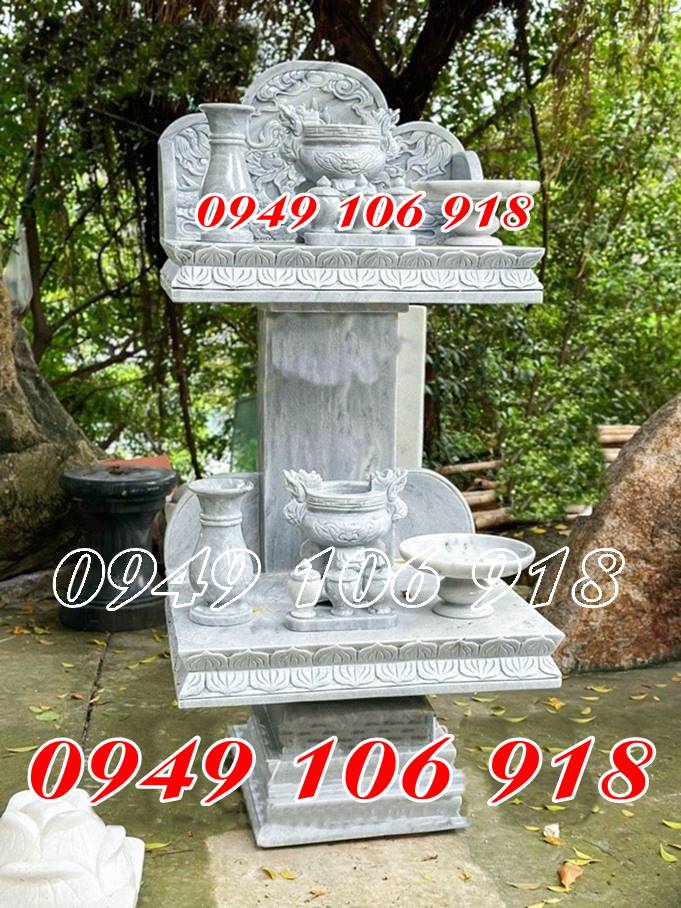 Mẫu bàn thờ đá 2 tầng chuẩn phong thủy Mẫu bàn thờ đá 2 tầng chuẩn phong thủy