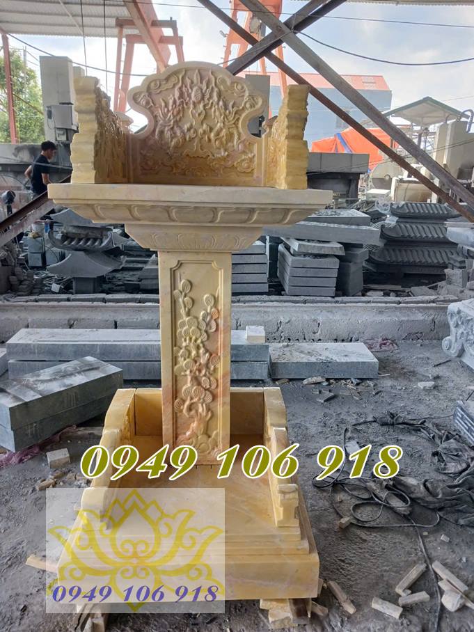Mẫu bàn thờ thiên bằng đá vàng hai tầng bán tại Bình Phước Mẫu bàn thờ thiên bằng đá vàng hai tầng bán tại Bình Phước